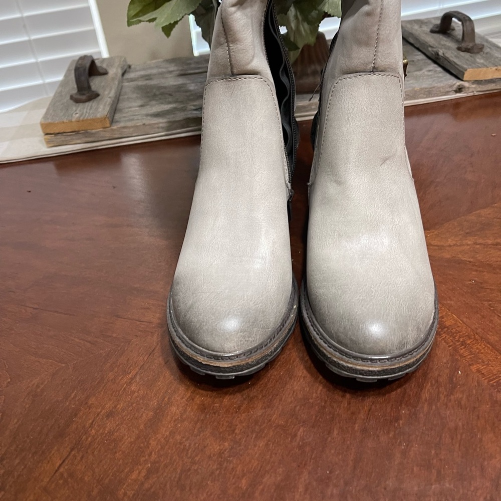 Faux leather buckle tall boots* read - Picture 3 of 11